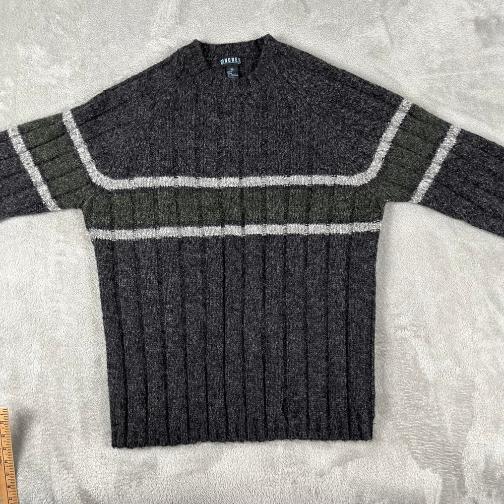 Concrete Mix Sweater L Grandpa 90s Minimalist Dad Style Old Money Preppy Hipster